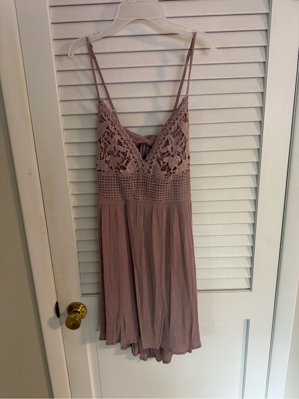 Mauve crochet dress
